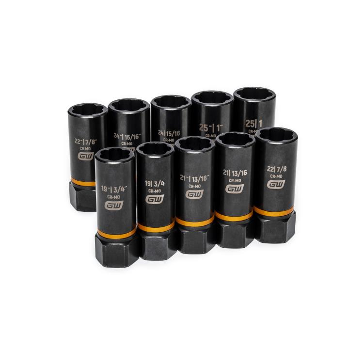 GearWrench 10-Piece Metric 1/2 in Standard Socket Set with Ratchet, Extraction
