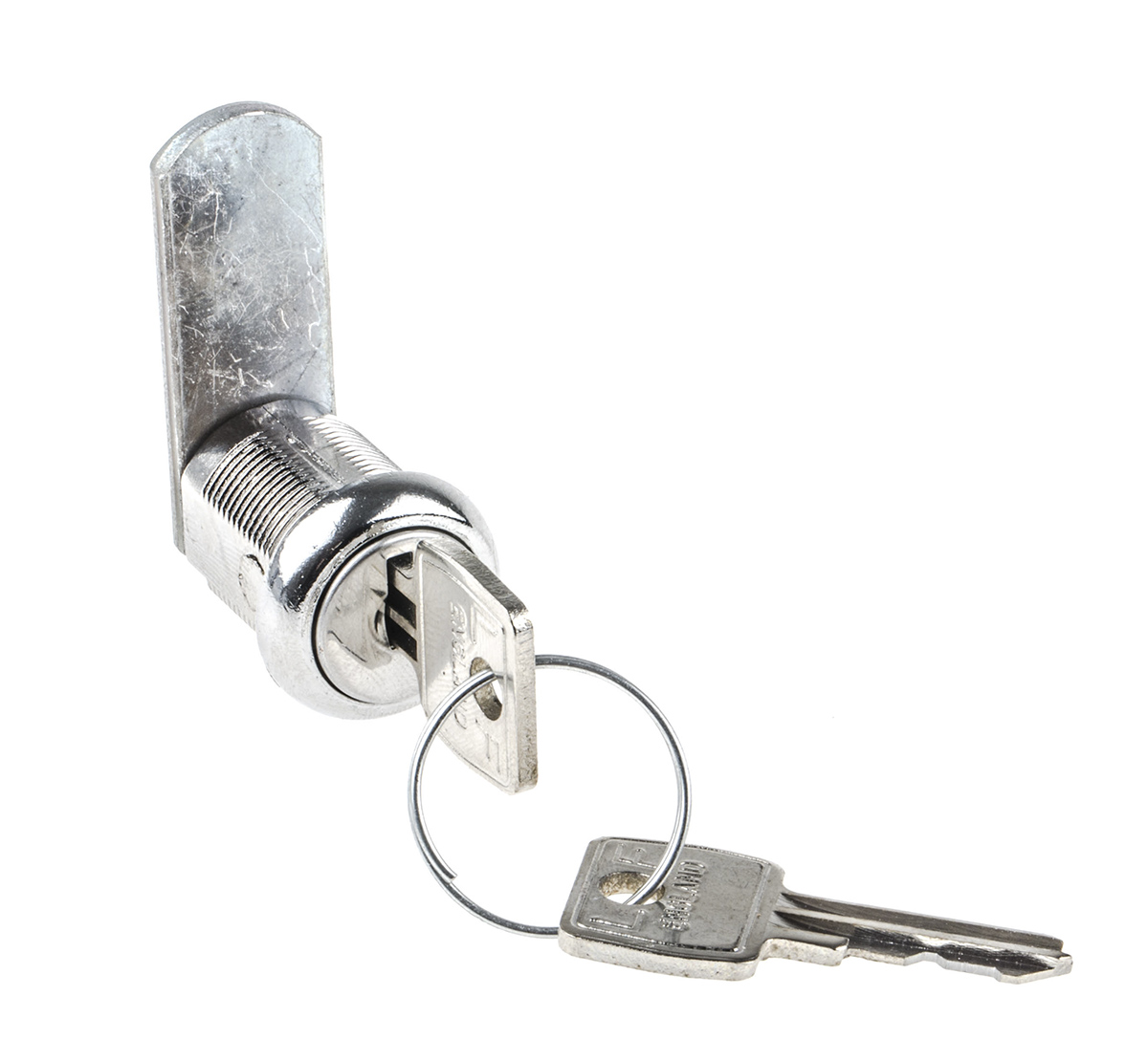 Euro-Locks a Lowe & Fletcher group Company Camlock, 20mm Panel-to-Tongue, 19.1 x 16.6mm Cutout, Key Unlock