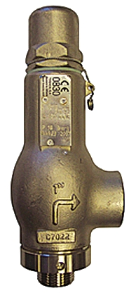 TOSACA 4bar Pressure Relief Valve With BSP 1 in BSP Connection and a BSP 1 Exhaust Port