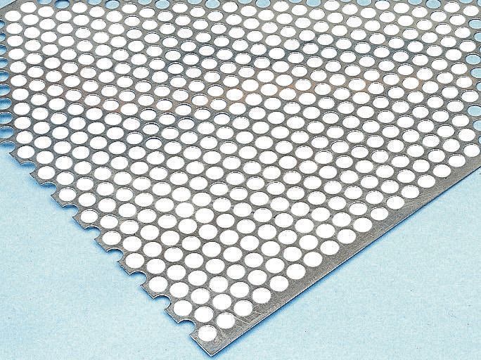 RS PRO Stainless Steel Perforated Metal Sheet 1000mm x 500mm, 0.55mm Thick