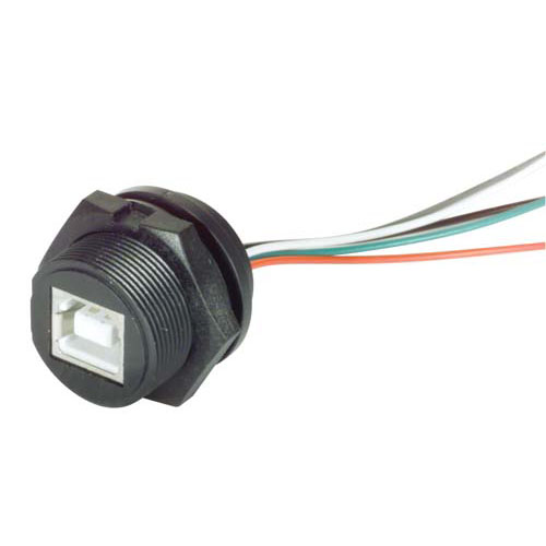 L-Com Straight, Socket- Single Port Type USB Type B 2 USB Connector