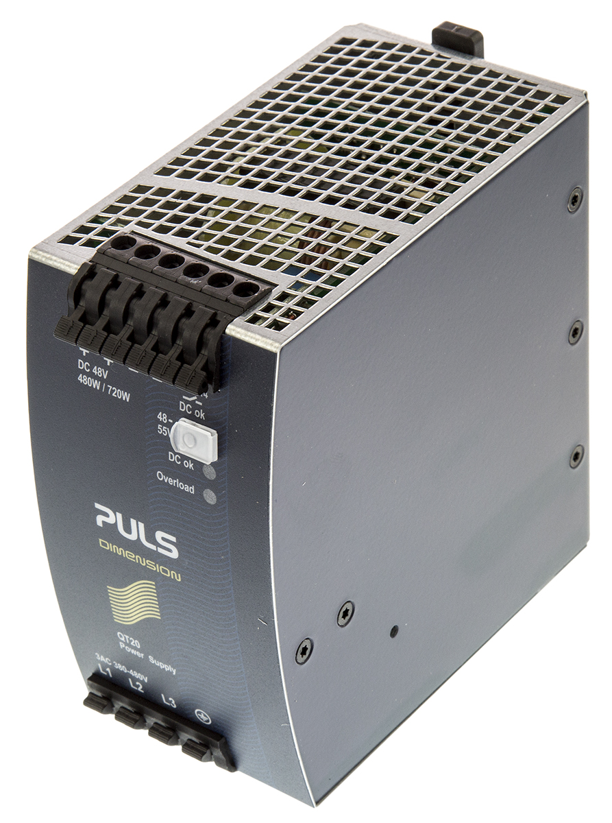 PULS DIMENSION Q Switched Mode DIN Rail Power Supply, 380 → 480V ac ac Input, 48V dc dc Output, 10A Output, 480W