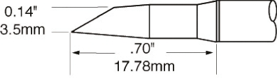 Metcal SxP 3.5 mm Hoof Soldering Iron Tip for use with MFR-H1-SC2