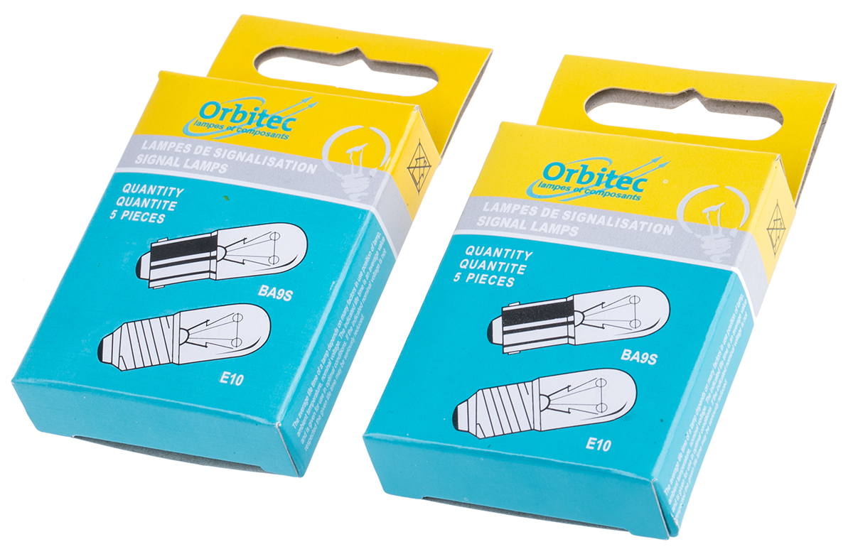 Orbitec BA9s Indicator Light, Clear, 24 V, 50 mA, 1000h