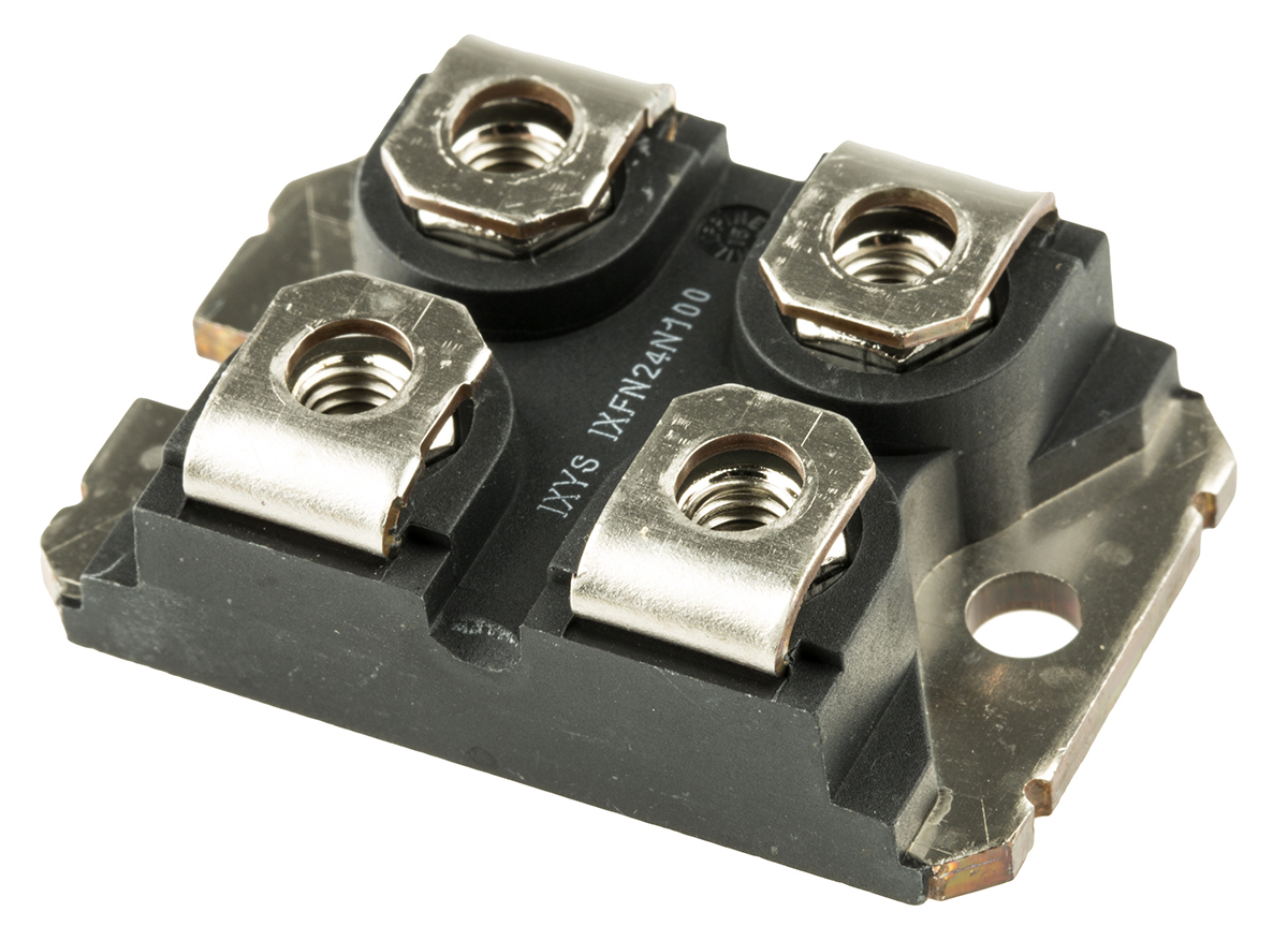 IXYS HiperFET Type N-Channel MOSFET, 24 A, 1 kV Enhancement, 4-Pin SOT-227 IXFN24N100