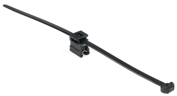 HellermannTyton Cable Tie, Releasable, 150mm x 3.5 mm, Black PA 6.6 Heatstabilised, Pk-500