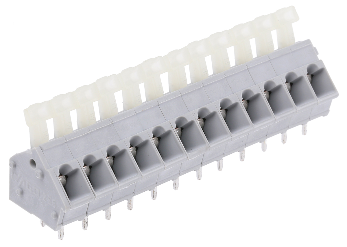 WAGO 256 Series PCB Terminal Block, 12-Contact, 5.08mm Pitch