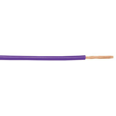 Alpha Wire Hook-up Wire PVC Series Purple 1.3 mm² Hook Up Wire, 16 AWG, 26/0.25 mm, 30m, PVC Insulation, 3077 VI005