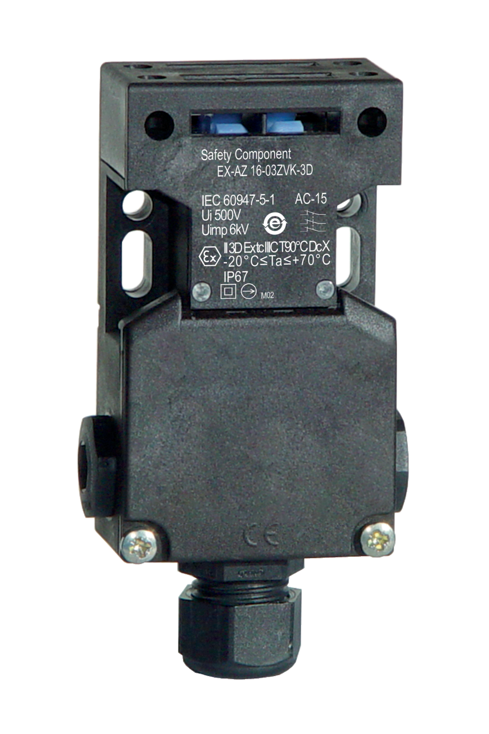 Schmersal EX-AZ16 Series Non-Contact Safety Switch, Reinforced Thermoplastic Housing, NO/NC, M16