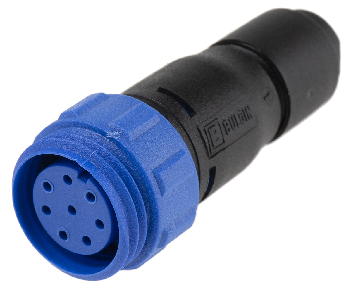 Bulgin Circular Connector, 8 Contacts, Cable, Miniature Connector, Socket, Female, IP68, Buccaneer 400 Series