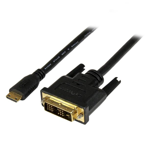 StarTech.com, 2m Male Mini HDMI to Male DVI-D High Speed 1080p @ 60Hz