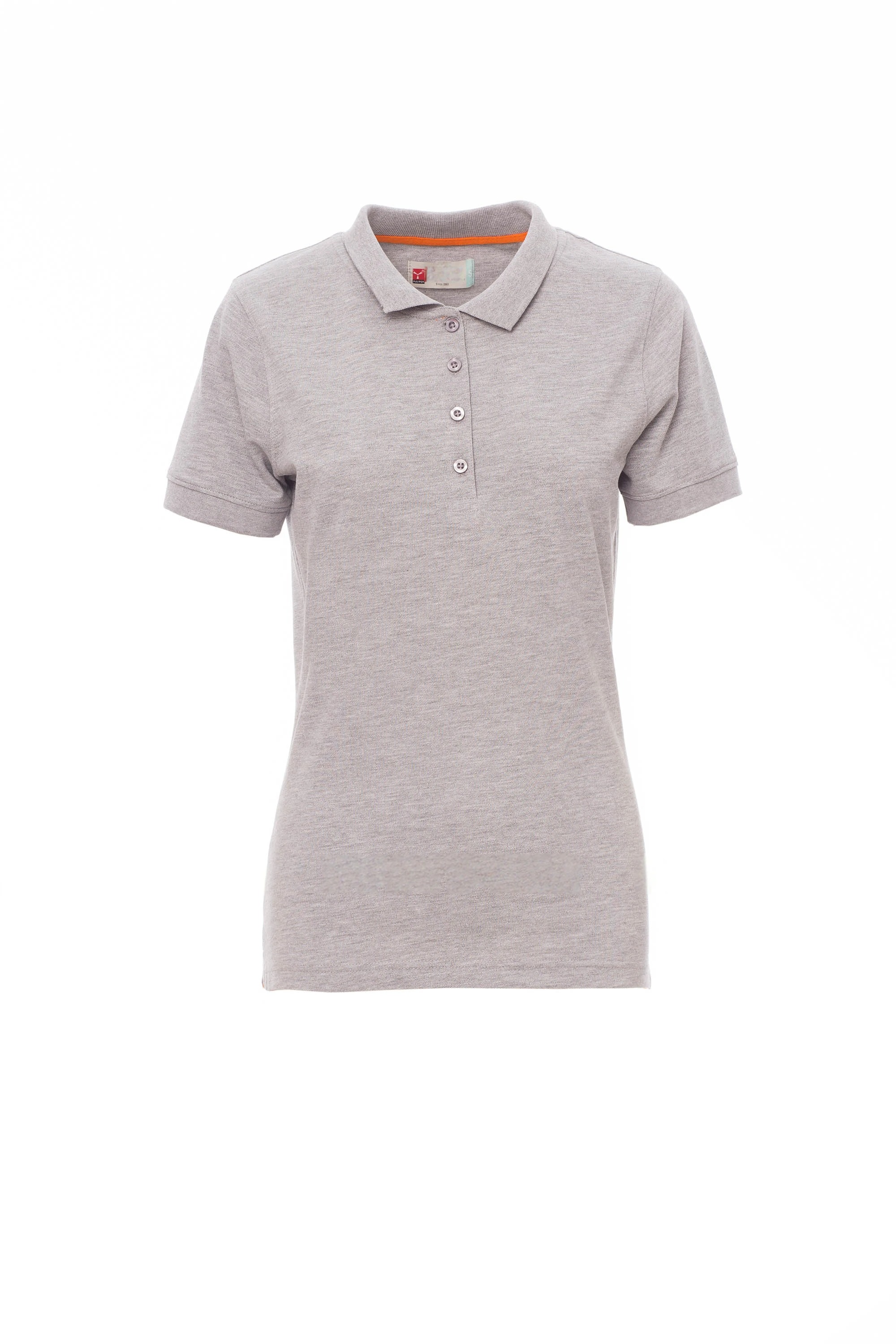 Payperwear VENICE LADY MELANGE Grey 10% Polyester, 90% Cotton Polo Shirt, UK- XS, EUR- XS