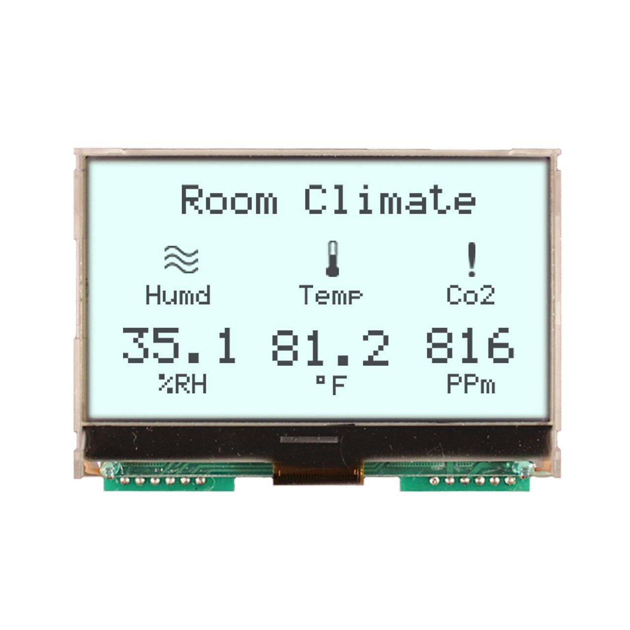 NEWHAVEN DISPLAY INTERNATIONAL NHD-C12864A1Z-FSW-FBW-HTT NHD Graphic LCD Display, White on White, Transflective