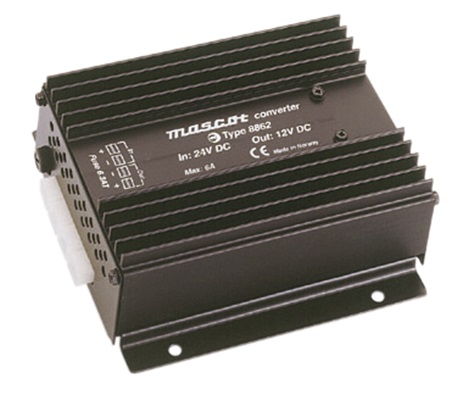 Mascot 8862 DC-DC Converter, 13.2V dc/ 6A Output, 18 → 32 V dc Input, 81W, Chassis, +30°C Max Temp -20°C Min Temp