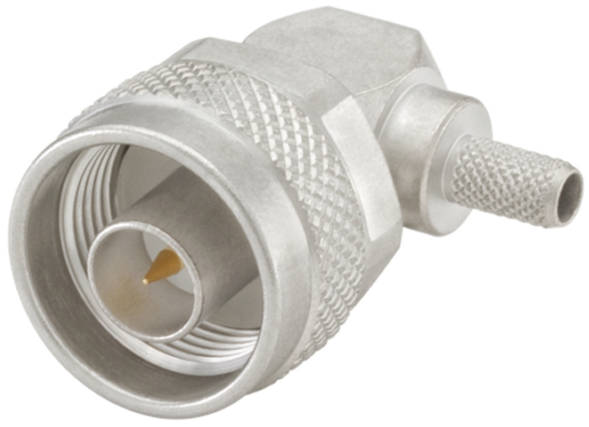 Rosenberger, Plug Cable Mount N Connector, 50Ω, Crimp, Solder Termination, Right Angle Body