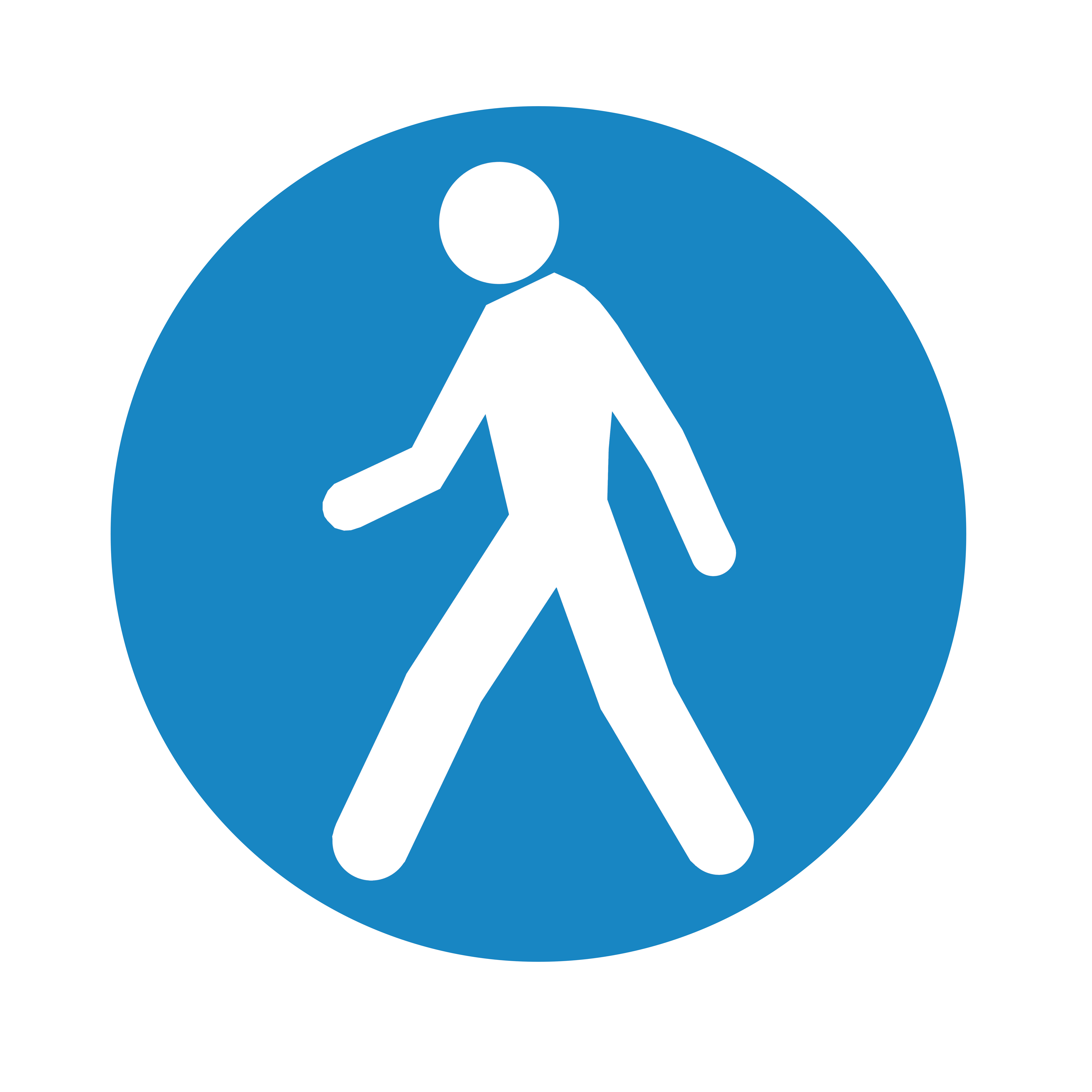 RS PRO PVC Floor Sticker Pedestrians Sign