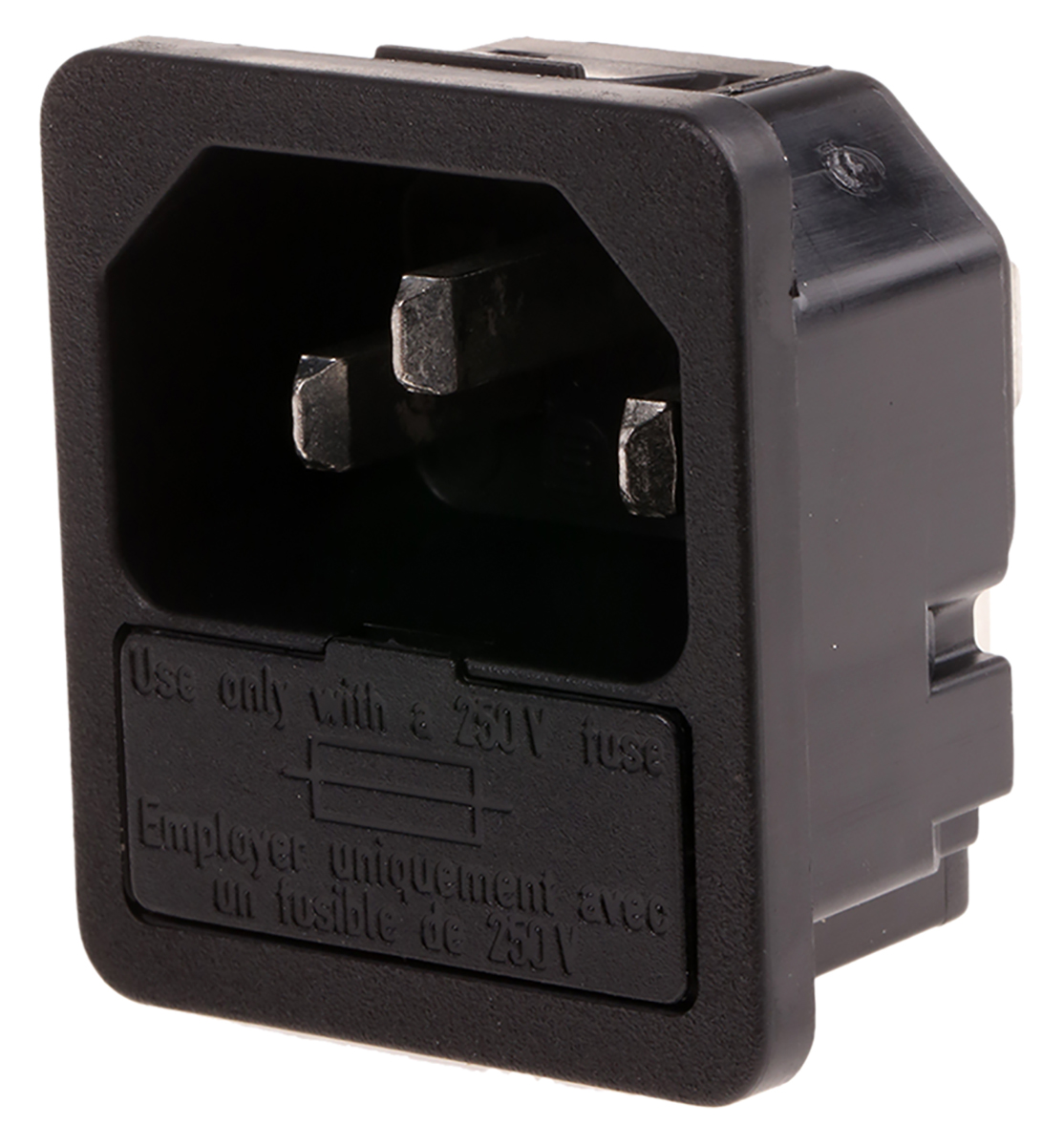Schurter C14 Snap-In IEC Connector Male, 10A, 250 V
