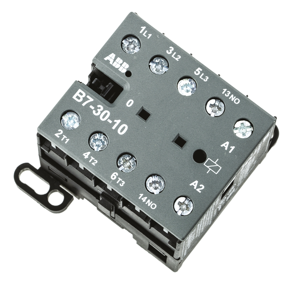 ABB B7 B7 Contactor, 24 V ac Coil, 3-Pole, 20 A, 5.5 kW, 3NO, 690 V ac