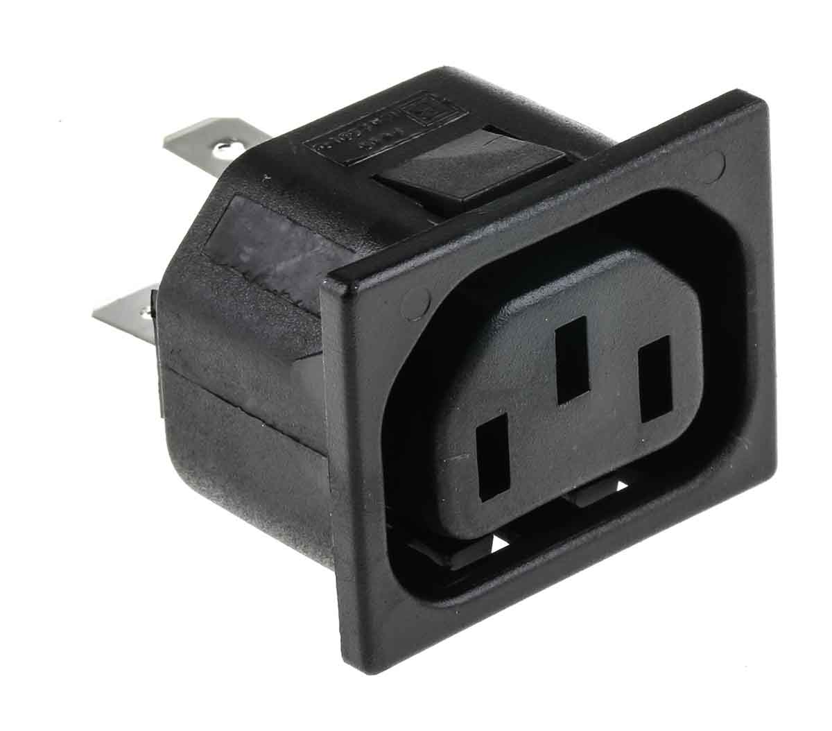 Bulgin C13 Snap-In IEC Connector Socket, 10A, 250 V