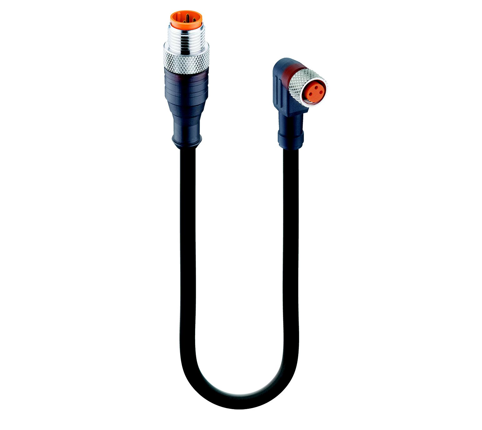 Lumberg Automation Male 3 way M12 to Female 3 way M8 Sensor Actuator Cable