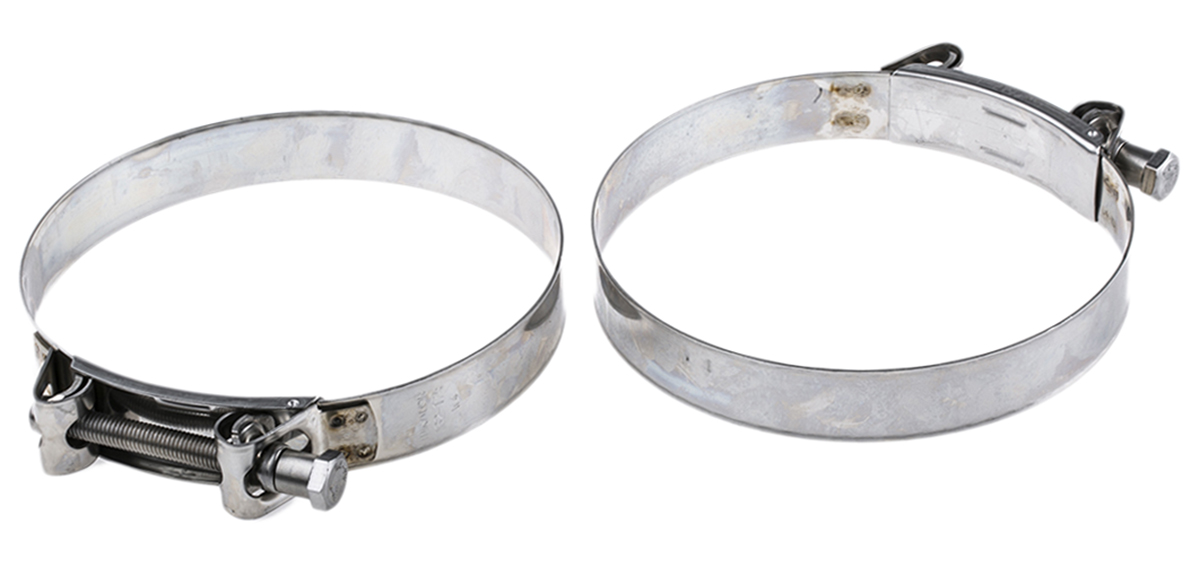 MIKALOR Stainless Steel Hex Screw Bolt Drive, 28mm Band Width, 162 → 174mm ID