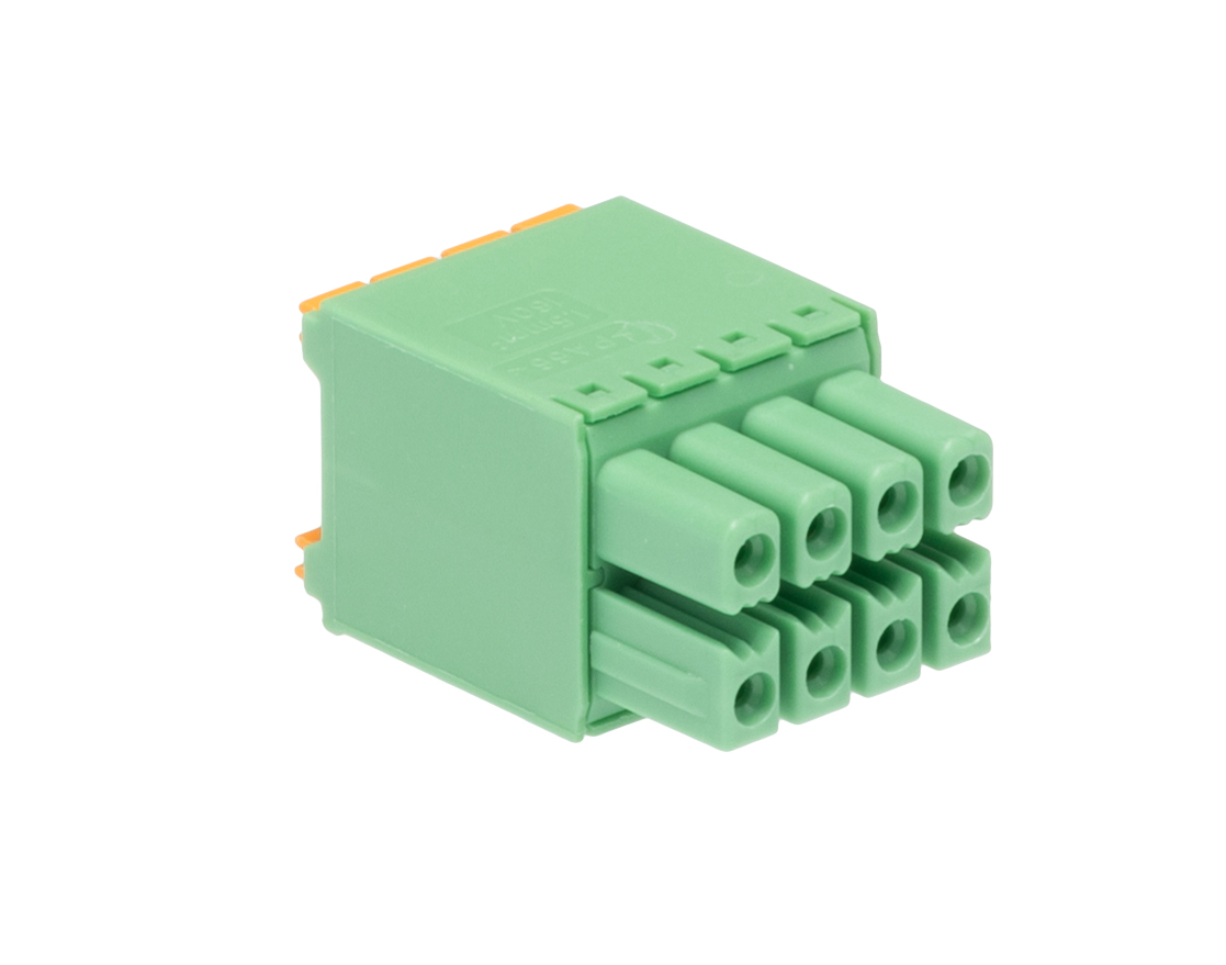 Phoenix Contact, 3.5mm Pitch, DFMC 1.5/ 4-ST-3.5, 8 Way, Pluggable Terminal Block, Plug, Cable Mount, Spring Cage
