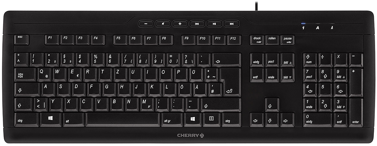 Cherry Stream 3.0 Keyboard Wired USB Keyboard, QWERTZ (German), Black