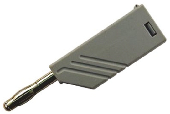 Hirschmann Test & Measurement Grey Male Banana Plug, 4 mm Connector, Screw Termination, 24A, 30 V ac, 60V dc, Nickel