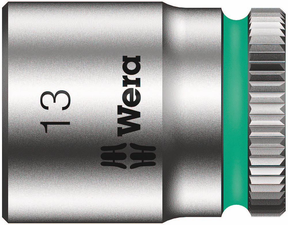 Wera 1/4 in Drive 5/16in Standard Socket, 6 point, 23 mm Overall Length