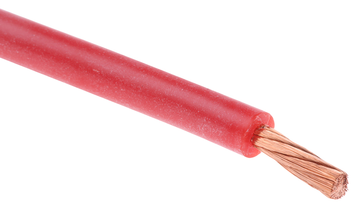 Hew Heinz Eilentropp SIFF Series Red 2.5 mm² Hook Up Wire, 13 AWG, 651/0.07 mm, 20m, Silicone Insulation, 13435-03-020