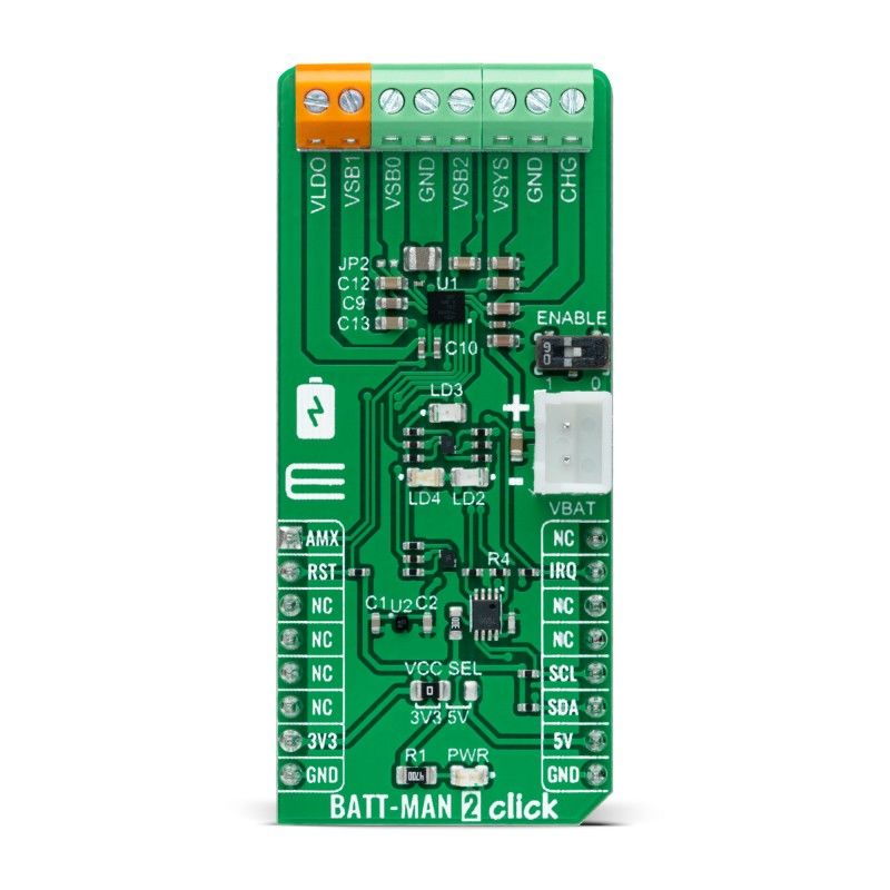 MikroElektronika BATT-MAN 2 Click Power Management Unit (PMU) for MAX77654 for mikroBUS Socket