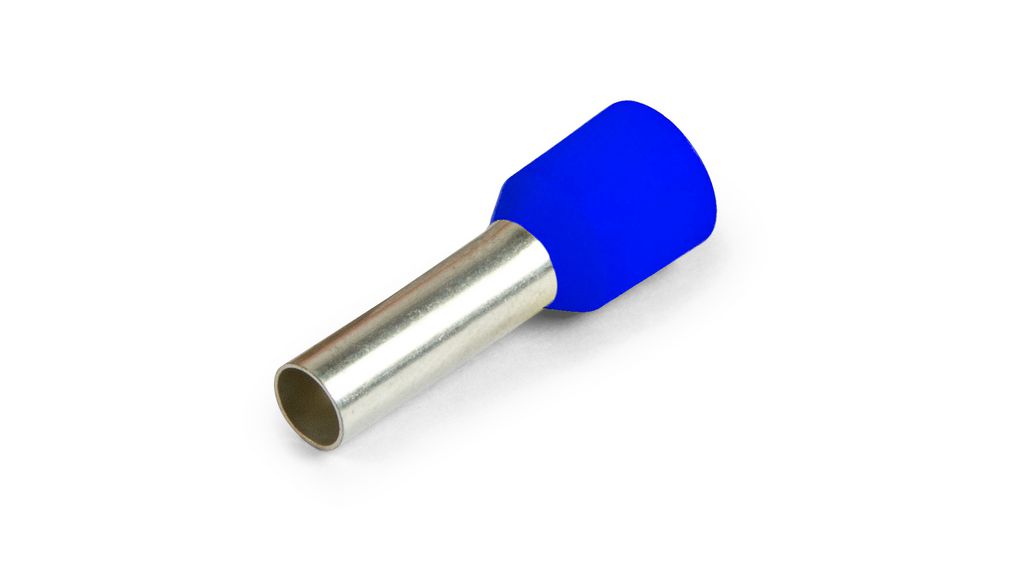 Vogt Insulated Bootlace Ferrule, 6mm Pin Length, 0.7mm Pin Diameter, Violet