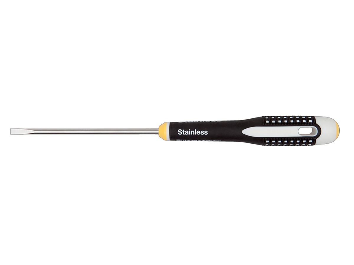 Bahco Slotted  Screwdriver, 3.5 x 0.6 mm Tip, 75 mm Blade, 197 mm Overall