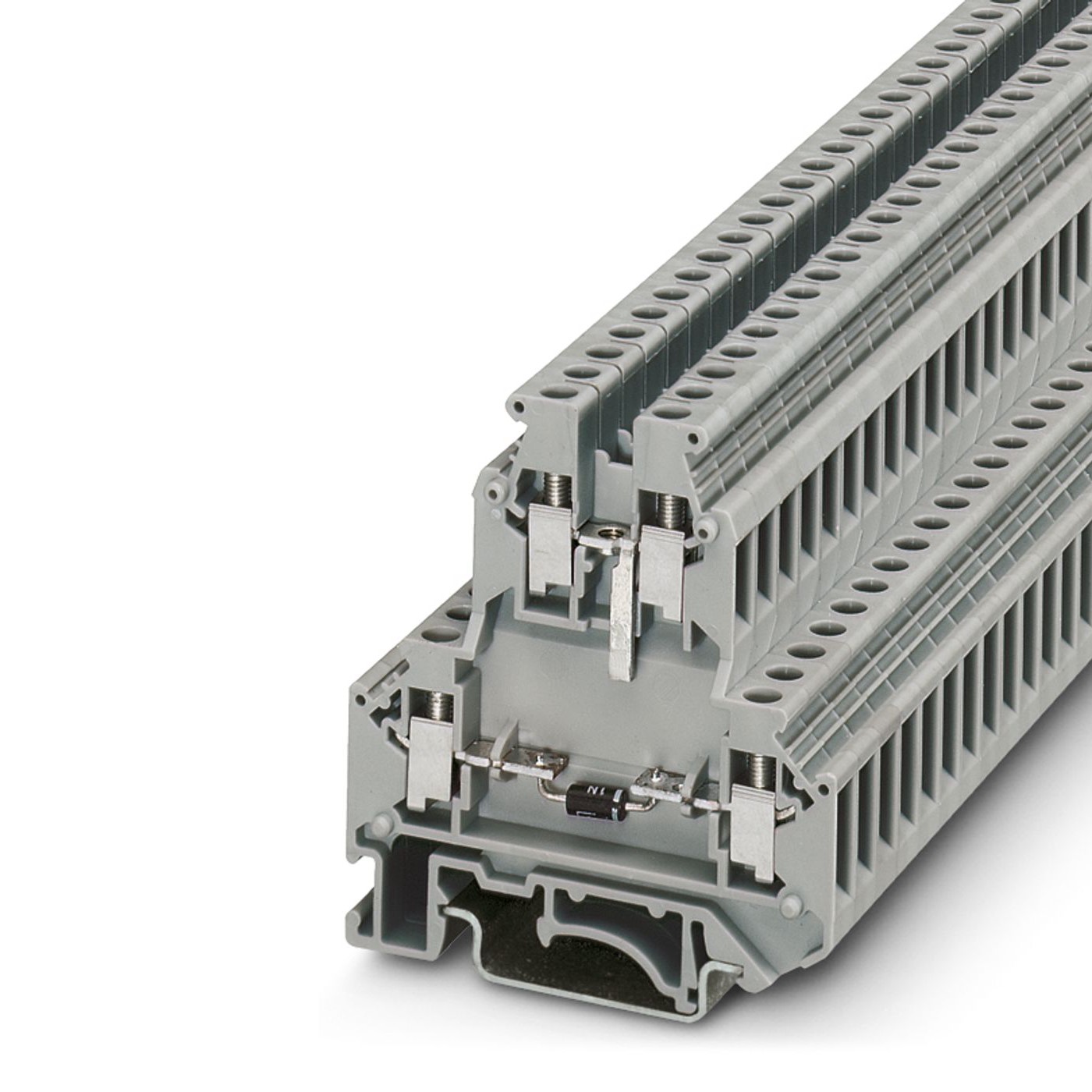 Phoenix Contact 2791029 UKK 5-DIO/UL-UR Series Grey, 4mm², 2-Level, Screw Termination