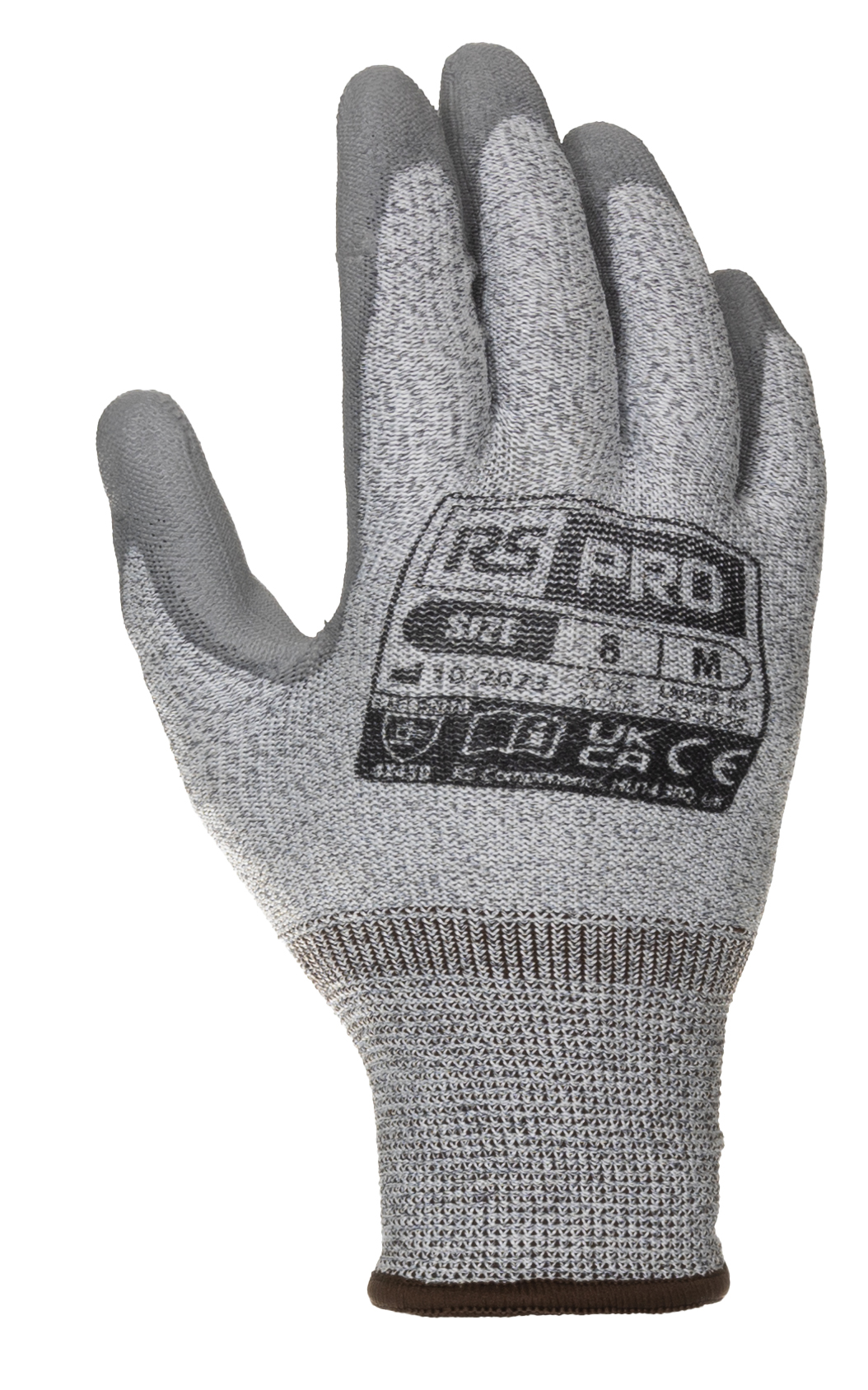 RS PRO Grey Fibreglass, High Performance Polyethylene, Nylon, Spandex Work Gloves, Size 10, Polyurethane Coating