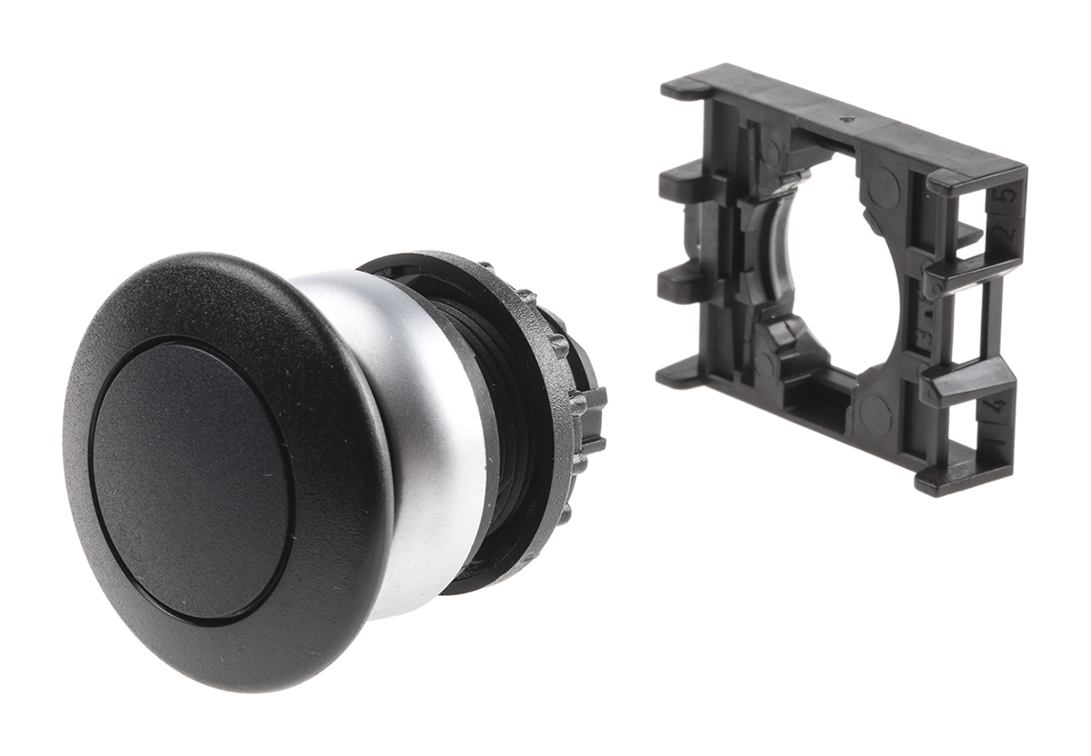 Eaton RMQ Titan M22 Series Black Maintained Push Button Head, 22mm Cutout, IP66, IP67, IP69