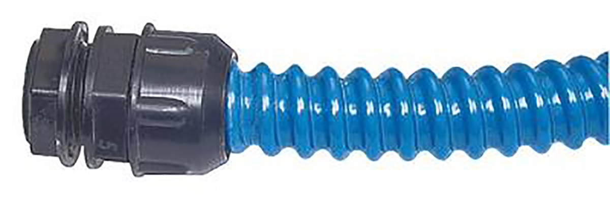 SES Sterling Straight, Conduit Fitting, 22mm Nominal Size, PG21, Polyamide, Black IP65 rating