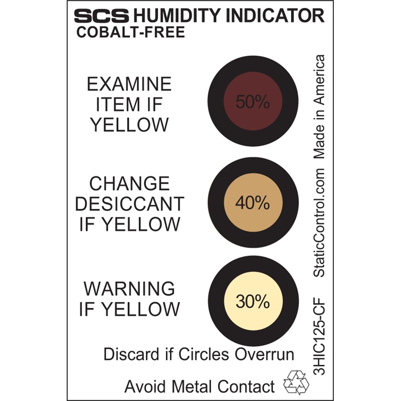 SCS Safety Labels, Humidity Indicator-Text 75 mm x 50mm