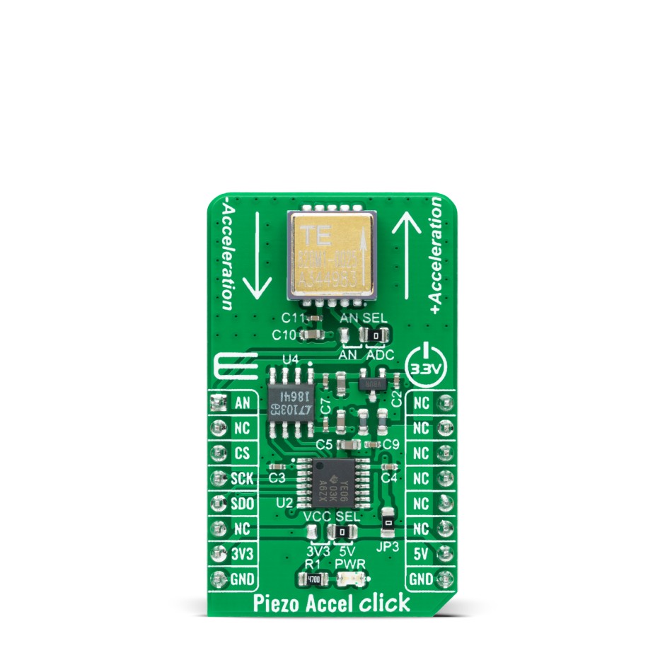 MikroElektronika Piezo Accel Click Accelerometer Add On Board for 820M1-0025 mikroBUS Socket