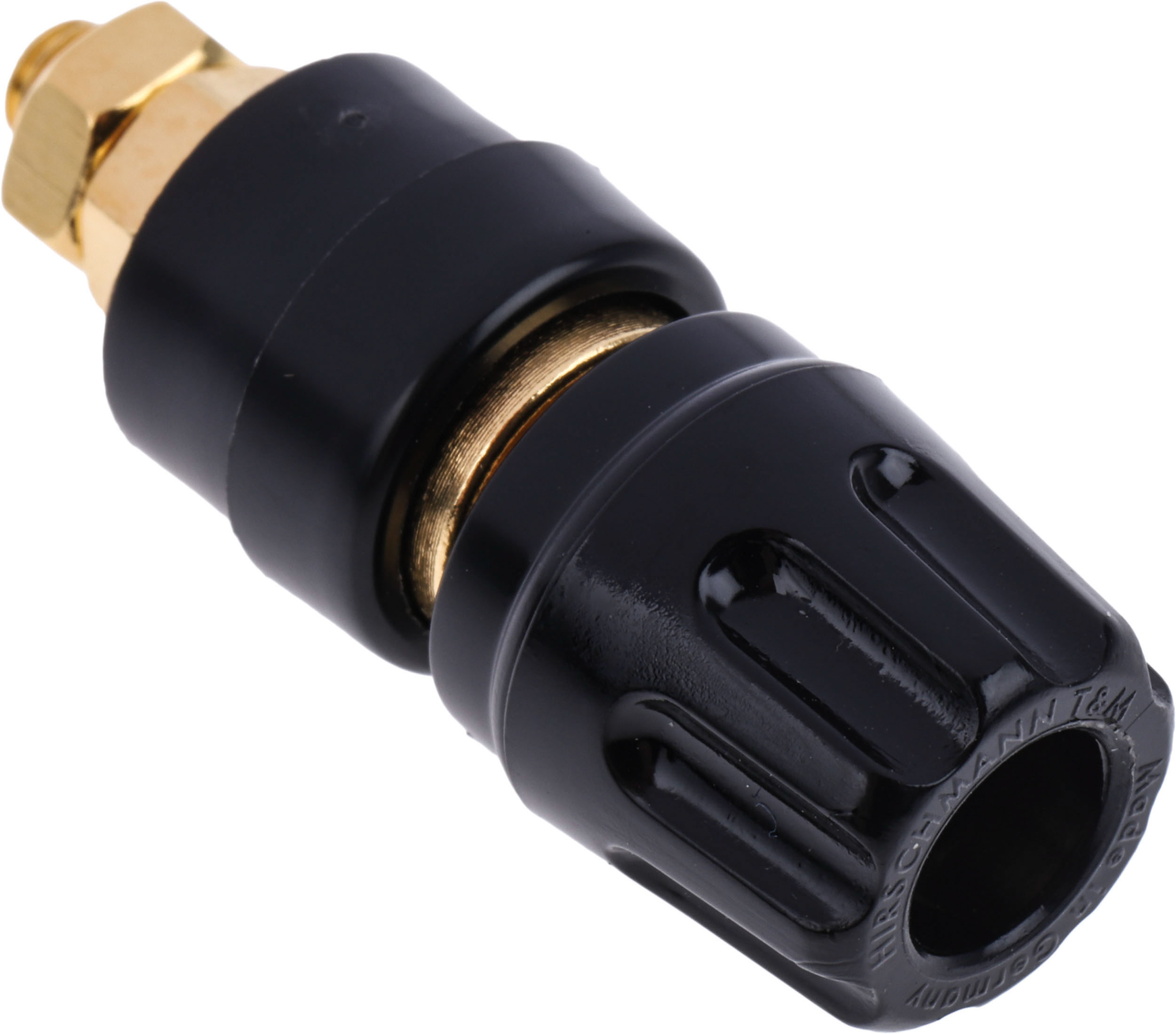 Hirschmann Test & Measurement 35A, Black Binding Post With Brass Contacts and Gold Plated - 8mm Hole Diameter