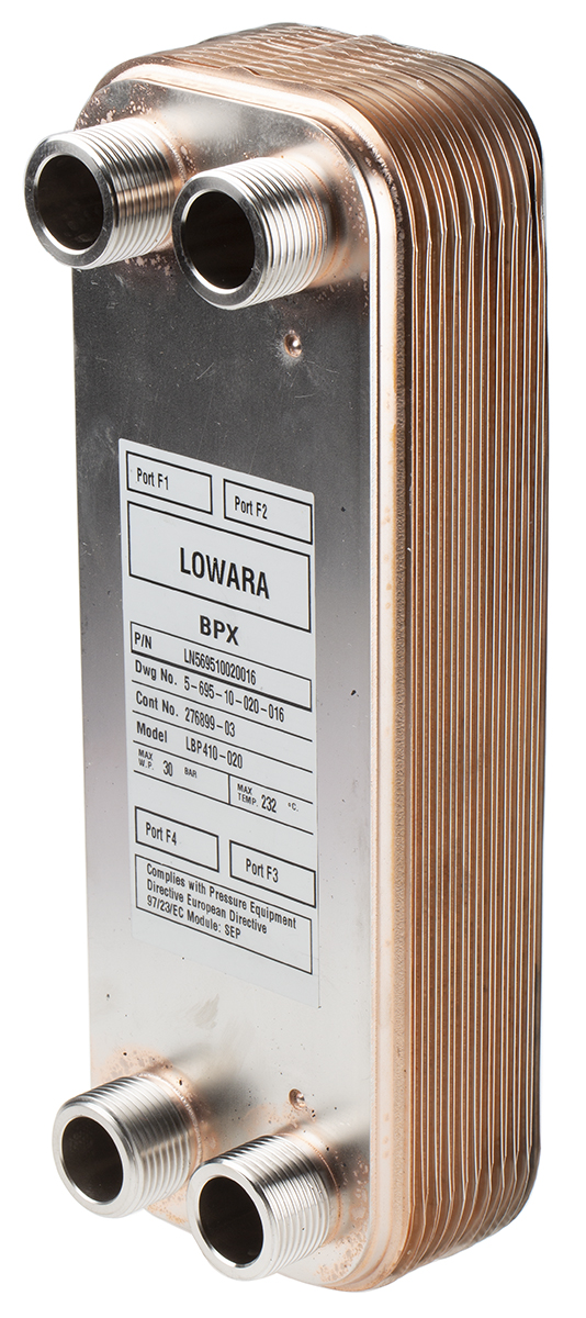 Xylem Brazed Plate Heat Exchanger, 309.6 x 112 x 24.1mm