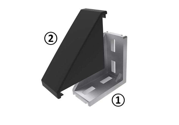 RS PRO M8 Angle Bracket, Connecting Component, Strut Profile 45 mm, Groove Size 10mm
