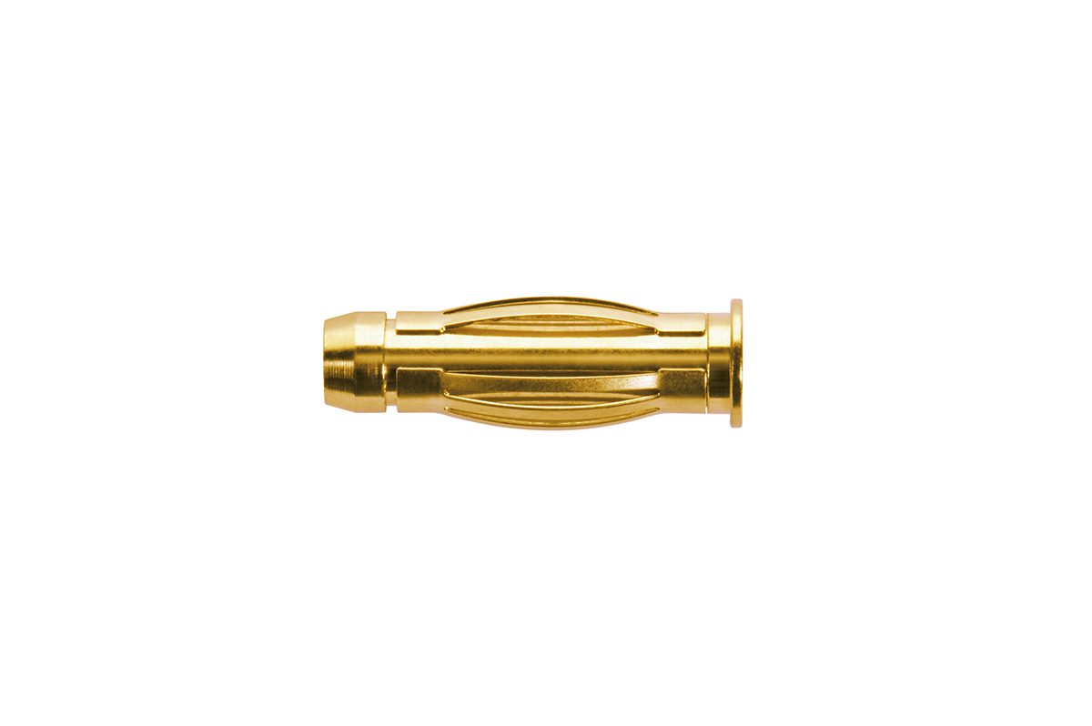 Schutzinger Gold Male Banana Plug, 4 mm Connector, 32A, 33 V ac, 70V dc, Gold Plating