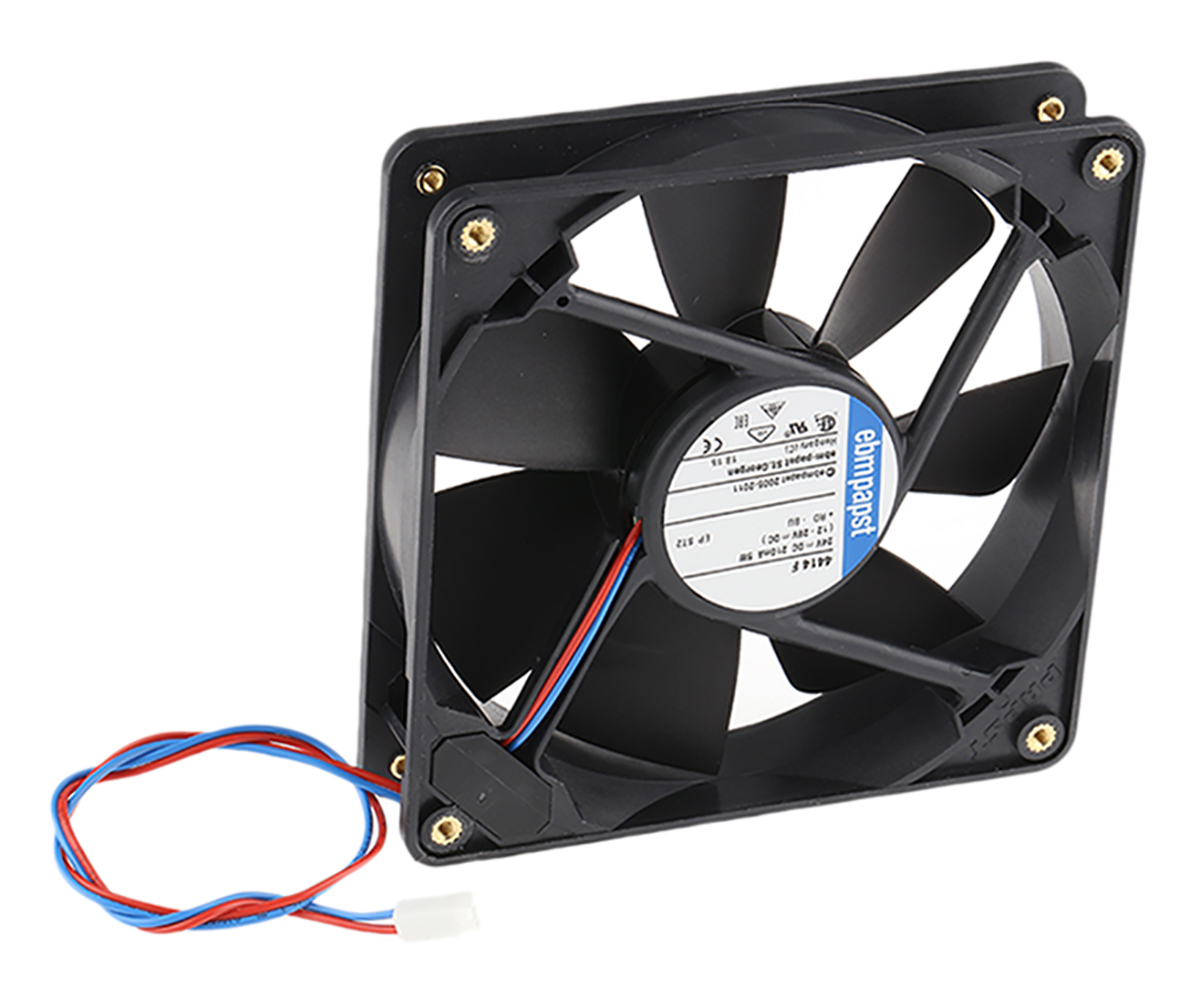 ebm-papst 4400 F Series Axial Fan, 24 V dc, DC Operation, 170m³/h, 5W, 119 x 119 x 25mm