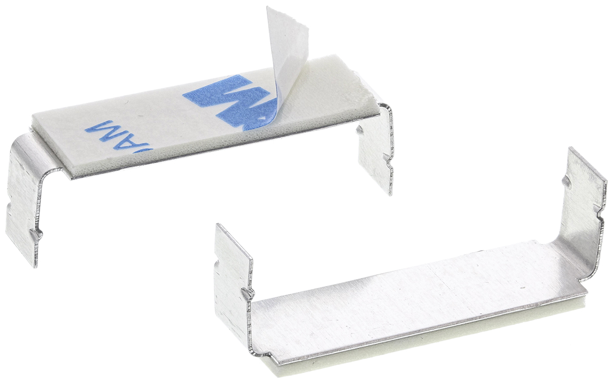 RS PRO Natural Aluminium Clip with foldable legs