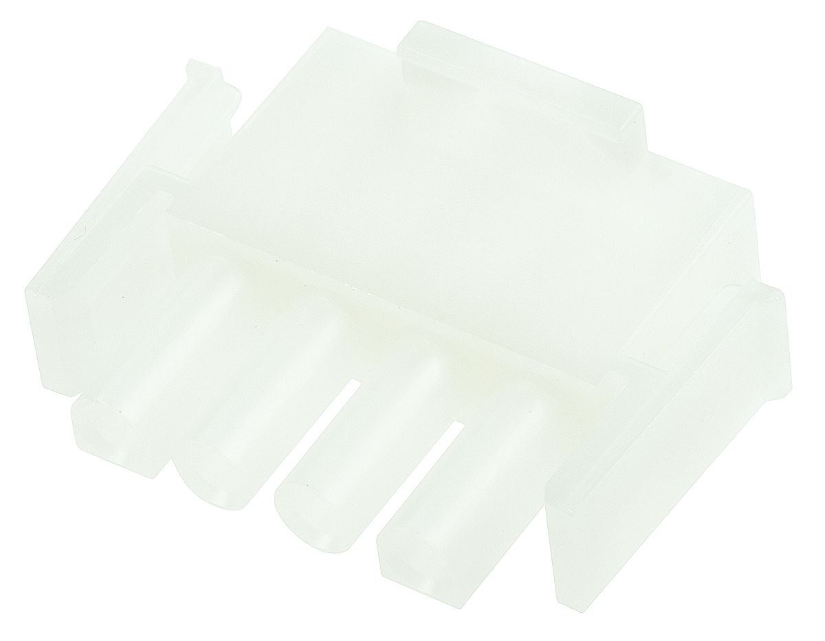 TE Connectivity, Universal MATE-N-LOK Male Connector Housing, 6.35mm Pitch, 4 Way, 1 Row