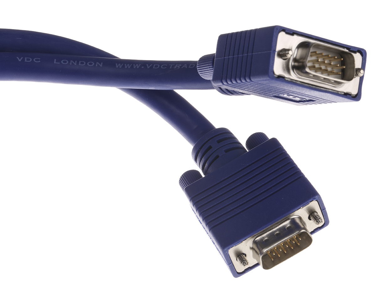 Van Damme Male VGA to Male VGA Cable, 15m Blue