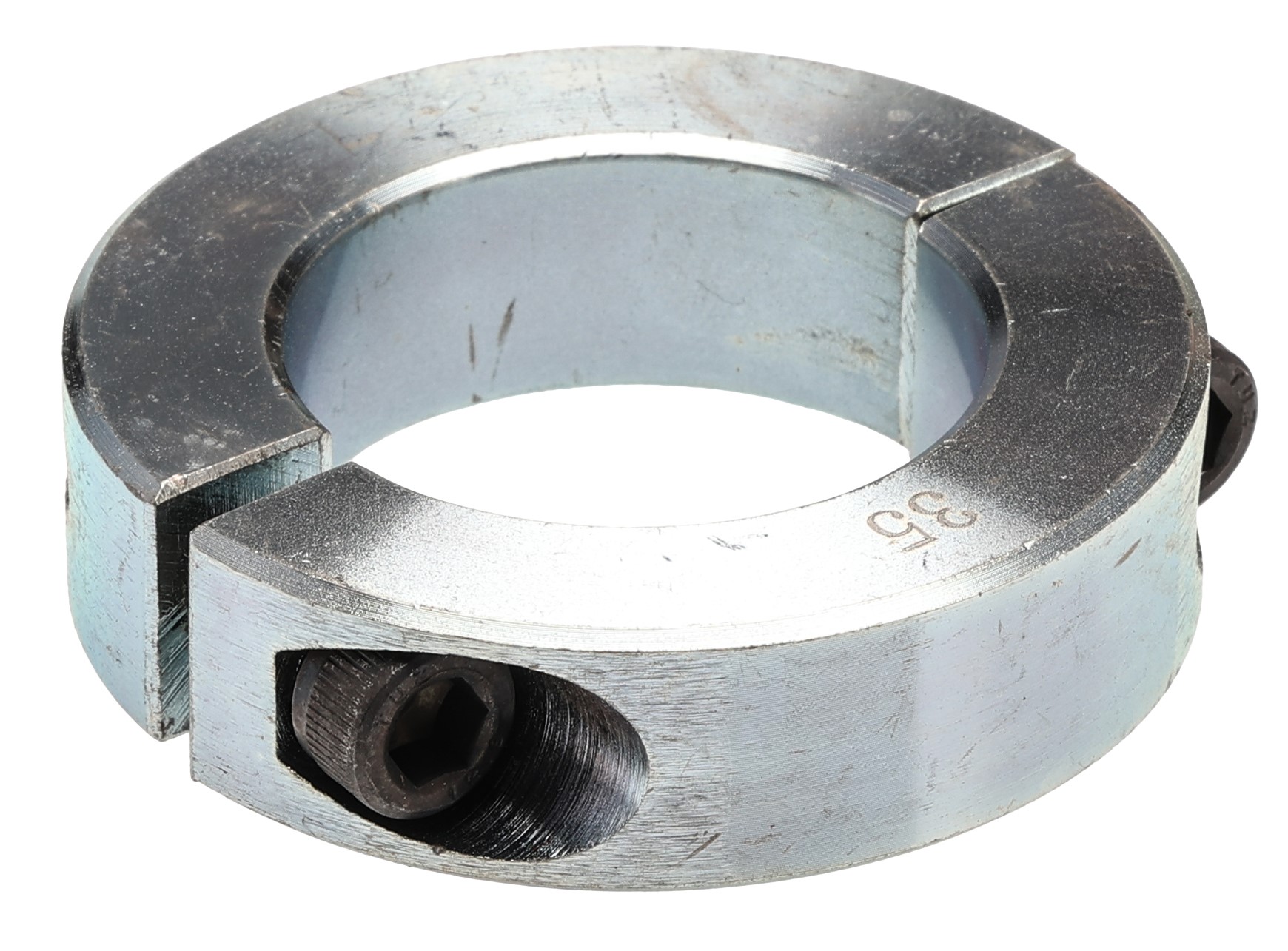 RS PRO Shaft Collar, Two Piece, Clamp Screw, Bore 35mm, OD 57mm, W 15mm, Steel