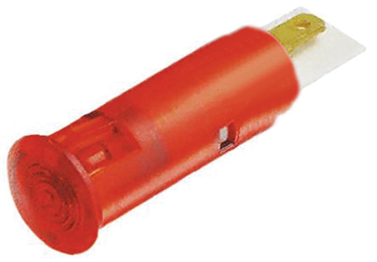 Signal Construct Red Panel Mount Indicator, 12 → 14V, 6mm Mounting Hole Size, Solder Tab Termination