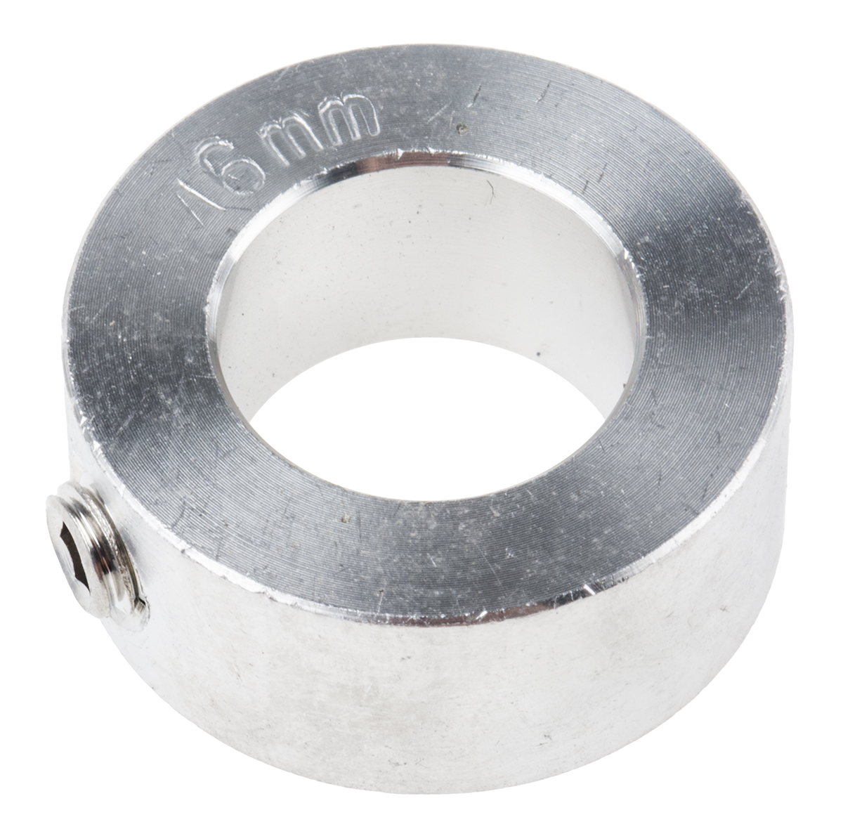 RS PRO Shaft Collar, One Piece, Set Screw, Bore 16mm, OD 28mm, W 12mm, Stainless Steel